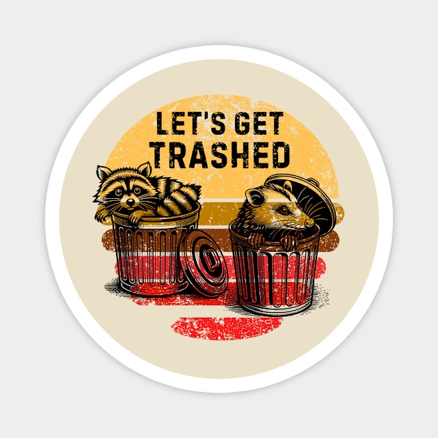 Raccoon Possum Trash Magnet by The WYLD Tribe